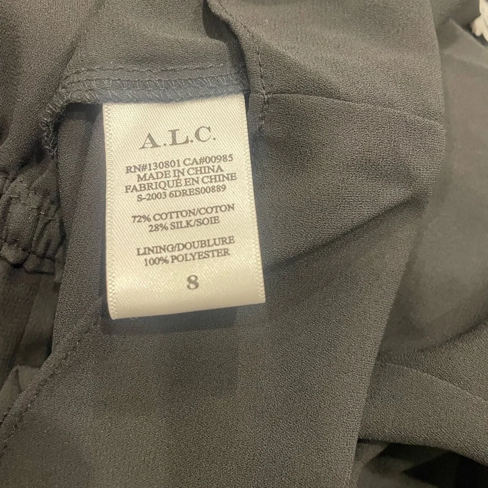 A.L.C Kate Black & White Flowing Floral Cotton & Silk blend midi dress - Picture 7 of 8